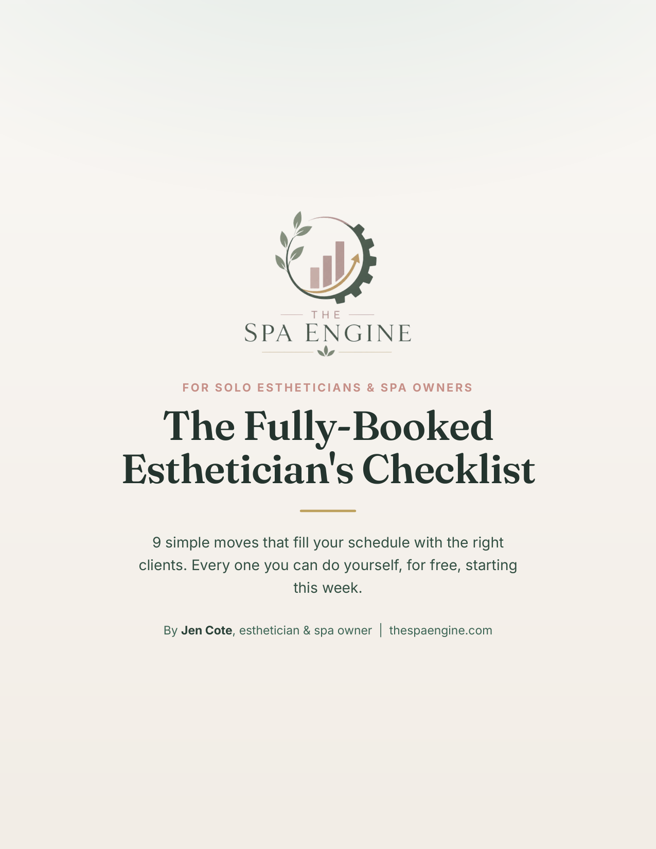 The Fully-Booked Esthetician's Checklist cover